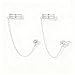 Ear Cuff Stud Earrings for Women Tassel Drop Dangle Hoop Clip Earrings Trendy Chain Climber Crawler Earrings Cubic Zirconia Huggie Hoop Cartilage Earring Fashion Jewelry Birthday Party (AS)