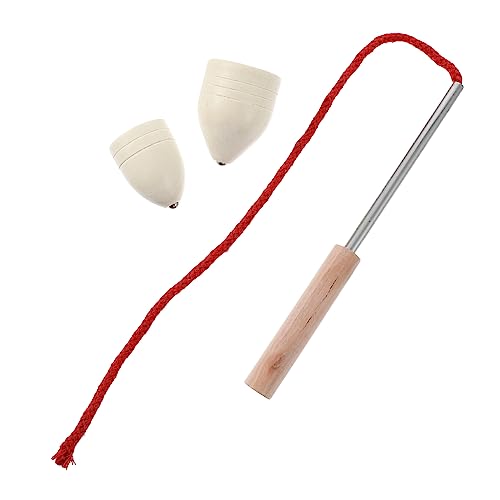 BESPORTBLE 5 Sets Wooden Spinning Tops for Fun Parent Games Develops Coordination Fine Motor Skills Engaging Educational Play for Endless Entertainment