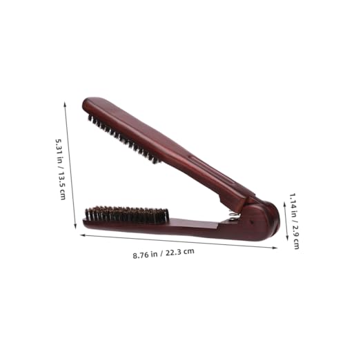 Peine alisador estático para cabello con cerdas, cepillo de doble cara para alisado, peinado y rizos naturales, uso profesional en salón, resistente al calor, para hombres y mujeres miniatura 2