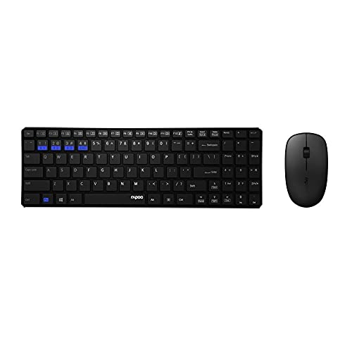 BlueBuilt Draadloos Bluetooth QWERTY Pro Toetsenbord Ergonomische Bluetooth Muis