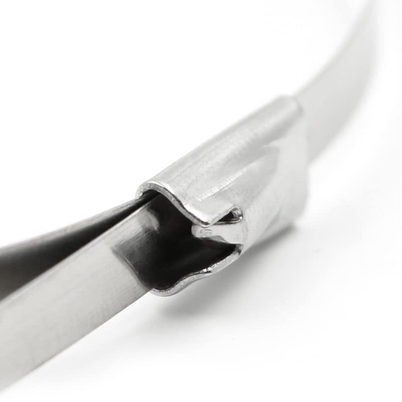 Opaski zaciskowe 40 szt. Samoblokujące opaski zaciskowe ze stali nierdzewnej 304 4,6 mm Wielofunkcyjne opaski zaciskowe metalowe blokujące 150 mm 200 mm 250 mm 300 mm 400 mm 500 mm Opaski zacisko