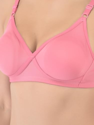 Image of Softline Women's Cotton Rich Wire-Free Non-Padded Molded Bra Combo | Full Coverage & Breathable Comfort | Lightweight, Skin-Friendly Everyday Wear (Pack of 2)