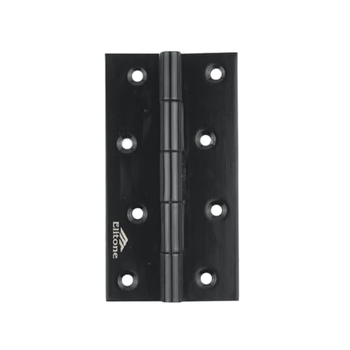 Image of Stainless Steel Window & Door Butt Hinges Kabja for Home /Office /Hotel for Main Door /Wooden Door /Kitchen, SS Welded Heads(6 Piece,Z Black, 4 Inch x 12 Gauge /2.5 mm