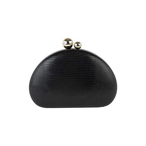Sac clutch pivoine noire idéal pour vos soirées habillées