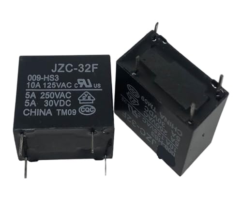 Relé electromecánico de 4 pines JZC-32F 009-HS3 miniatura para circuitos impresos de 9V
