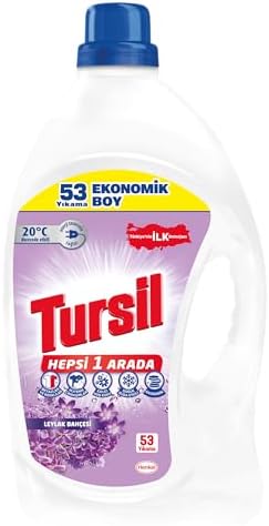 Tursil Komple Çözüm Leylak Bahçesi 53 Yıkama Sıvı Çamaşır Deterjanı Ekonomik Boy 1 x 3440 ml — Amazon ürün görseli