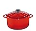 Produktbild Küchenprofi PROVENCE Gusseisen Bräter mit Deckel, rot, 24 cm Ø, Schmortopf, Auflaufform, Dutch Oven, Brotbacktopf, emailliert, für alle Herdarten und Induktion geeignet