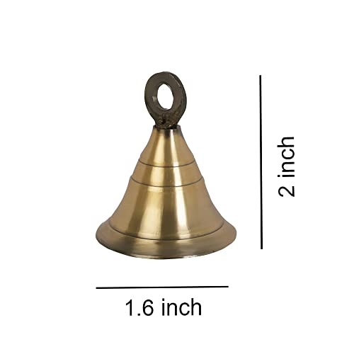 Wonderlist Handicrafts Jingle Bell 2 Inches Christmas Decorative Brass, Bell For Pet Dog Cat Pendants Christmas Tree Decoration Bells For Home Door Chimes Décor Set Of 5 (Antique-Golden) (Brso10A10) #TOP2