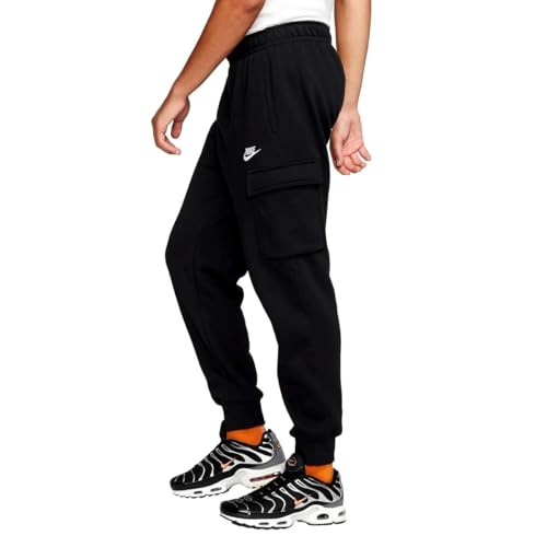 Nike Men's NSW Club Cargo BB Pants (CD3129-010, Black/White)3