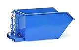 Kippbehälter; Kastenmaße: 1164x831x598 mm; Außenmaß: 1389x890x676; Traglast: 1000 kg; Schüttkantenhöhe: 519 mm ohne Rollen