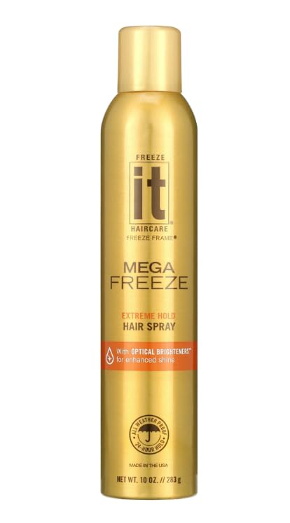 F'reeze IT Mega Freeze Hair Spray, Extreme Hold, 10 oz Each, 2 Pack – Long-Lasting Maximum Hold Hairspray for All Hair Types, Humidity Resistant, Fast-Drying Formula - Image 2