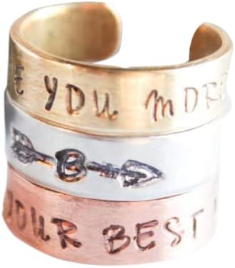 Tri Colored Stethoscope Charms | Rose Gold Charms Set of 3 Stethoscope Charm Rings | Custom Stethoscope Charm | Personalized ID Ring