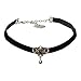 Produktbild Alpenflüstern Trachten-Samt-Kropfband Hedy Trachtenkette enganliegend, Kropfkette elastisch, Damen-Trachtenschmuck, Samtkropfband schmal schwarz DHK225