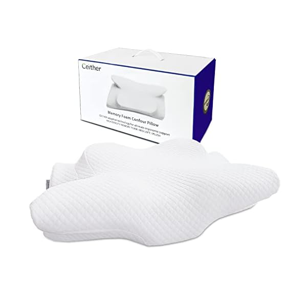 Emircey Adjustable Neck Pillows for Pain Relief Sleeping, Hollow Contour Pillow Ergonomic Plus