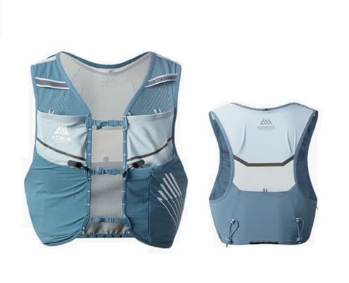 Mochila de hidratación para esquí de fondo, paquete de mochila de 5 L, Aonijie chaleco de hidratación ligero para senderismo, correr, maratón, ciclismo C9116-5L (azul, XL)