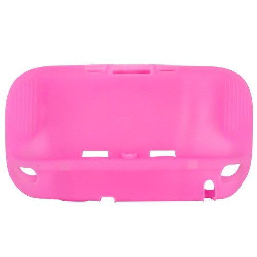 Skque Silicone Gel Protection Case Cover for Nintendo Wii U Gamepad, Pink