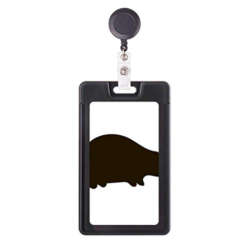 Porte-badge rétractable hérisson noir enrouleur automatique antichoc