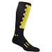 MOXY Socks Black with Neon Yellow Premium Deadlift HELIX Fitness Knee-High Socks