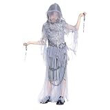 JAZGROM Girls Scary Ghost Costume Toddler Halloween Haunting Scary Ghost Dress for Kids