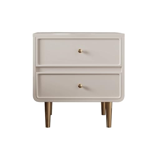 Mesita Noche Gabinete de almacenamiento de madera maciza blanca con cajones, mesita de noche de madera maciza, gabinete pequeño for sala de estar, dormitorio, sala de estudio Para dormitorios