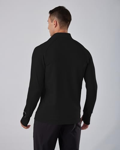 Locachy Men's Lightweight Quick Dry Athletic Jacket Full Zip Stand Collar Running Workout Performance Shirt2