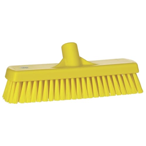 Vikan 70606 Deck Scrub, 11-3/4 Polyester Bristle, Yellow