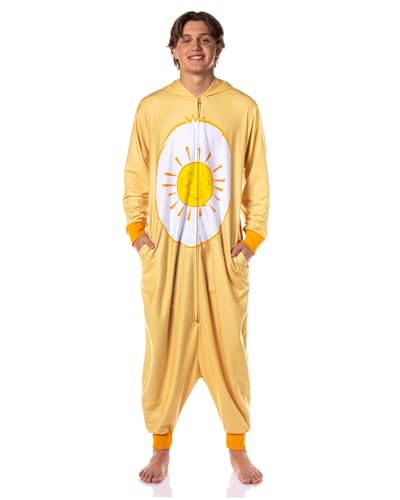 Mad Engine Care Bears Adult Kigurumi Union Suit Funshine Bear Costume Pajama Outfit (XX-Small/X-Small) Yellow