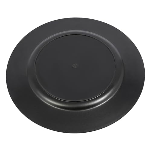 100 Platos Cargadores Plástico Negros 12.99 in Redondos miniatura 5