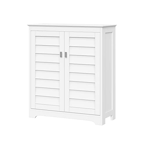 Riverridge Brookfield Bathroom Two Shutter Door Floor Freestanding Storage Cabinet, White #TOP24