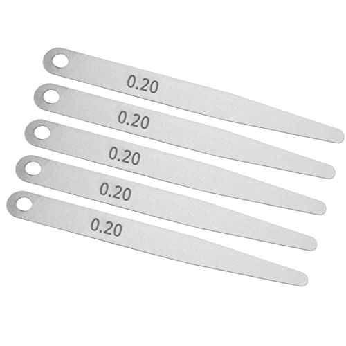 Calibrador de Espesor de Acero Inoxidable Duradero para Medir Tamaño de Hueco y Ranura, 5 piezas para Herramienta de Inspección de Soldadura (0.2) miniatura 1