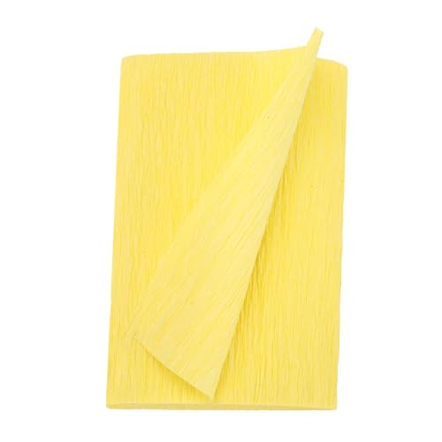 Image of MECCANIXITY Crepe Paper Roll 8.2ft Long 4 Inch Wide for Wedding Ceremony Various Large Festivals Decoration, Yellow