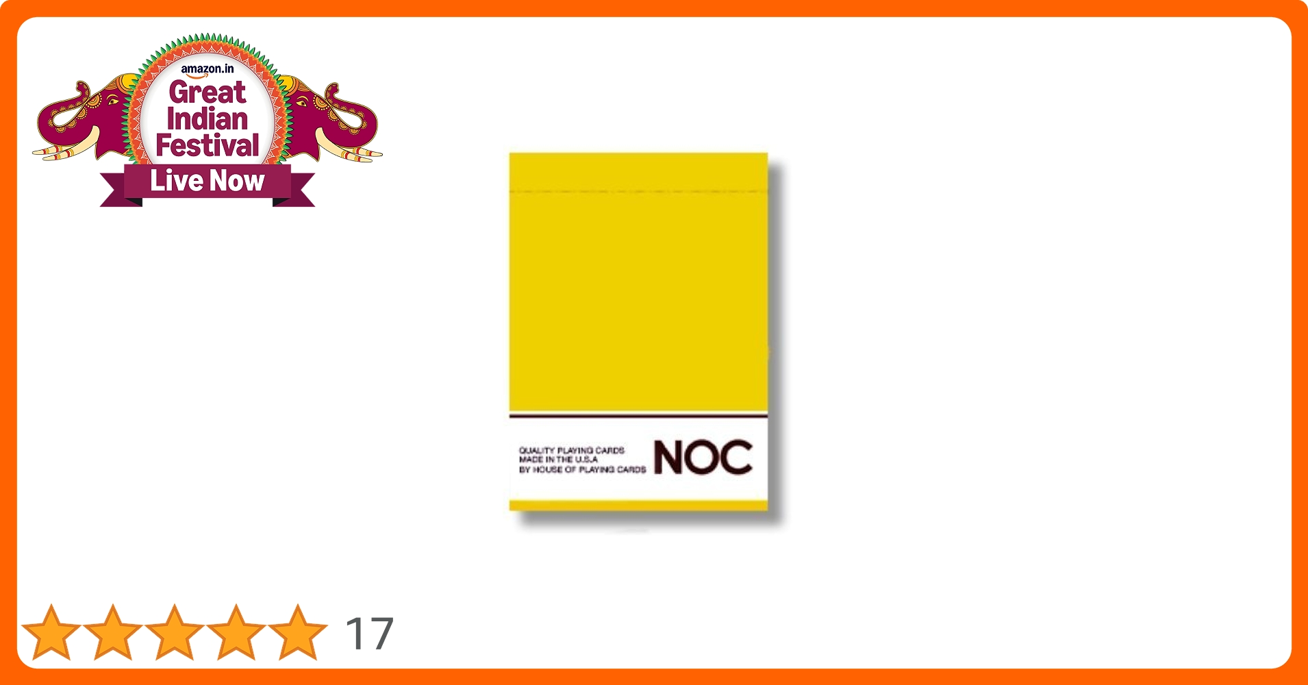 NOC Playing Cards9個 NOC 2017 Playing Cards (Yellow) Limited Edition Air-Cushion