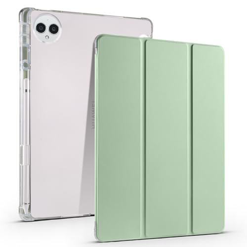 Funda protectora completa transparente para Huawei Matepad Pro de 12.2 pulgadas (2024), soporte para bolígrafo, a prueba de golpes, con encendido y apagado automático, verde menta
