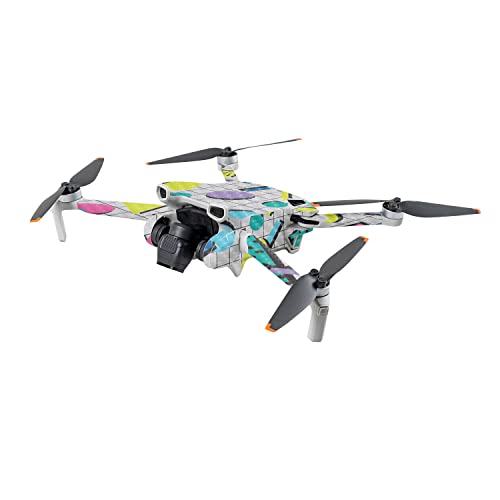 Image of MightySkins Carbon Fiber Skin Compatible with DJI Mini 3 - Awesome 80s | Protective, Durable Textured Carbon Fiber Finish | Easy to Apply | Made in The USA