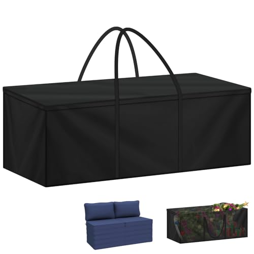 LAMUNI Sac de Rangement XXL 200x60x80cm Housses de Coussin d'extérieur, Grand 420D Oxford Housse de Rangement Coussin de Jardin, Iimperméable Sac de...