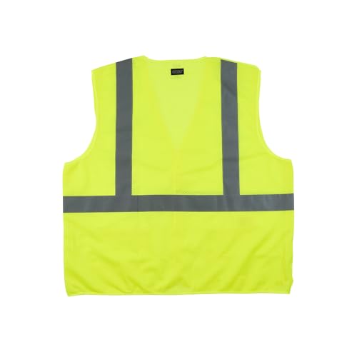 Image of Restaurantware Reflective Safety Vest 20 Count 29.213 x 30.315 Inches High Visibility Multi-Pocket Zipper Front Safety Vest