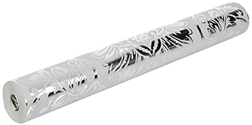 Fine Décor FD42562 Papier peint damassé Argenté