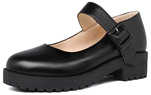 Caradise Womens Chunky Mary Janes Platform Cosplay Uniform Shoes