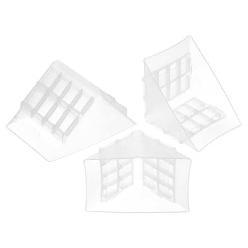 Image of uxcell 4Pcs Plastic Corner Protectors 45x75mm Right Angle Shape Glass Corner Guards Cushion for Corner Protection of Glass, Mirror, Tile, White