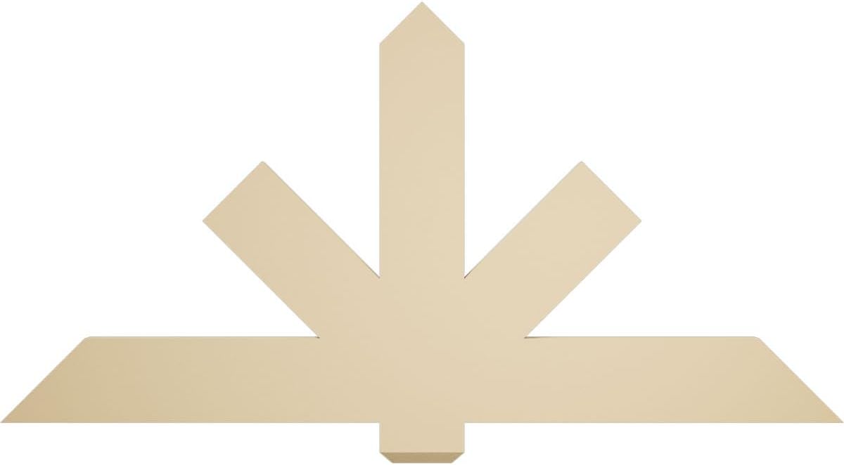 60"W x 30"H x 2"D x 6"F, 12/12 Pitch, Kennewick Signature Urethane Gable Bracket, Primed Tan
