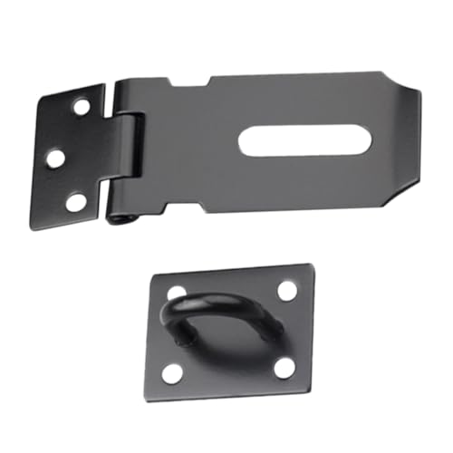 Image of SHINEOFI Stainless Steel Door Lock Buckle Heavy Duty Security Hasp Latch Anti-Theft Corrosion Resistant Gate Lock with Screws 3.14X1.53X0.78 Inch