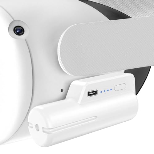 5000mAh Mini Portable Charger Power Bank,VR Battery Pack Compatible with Quest 2/Quest 3 Headset, Small Compact Fast Charging Portable Phone Charger for iPhone & Type C Devices, Travel Power Bank