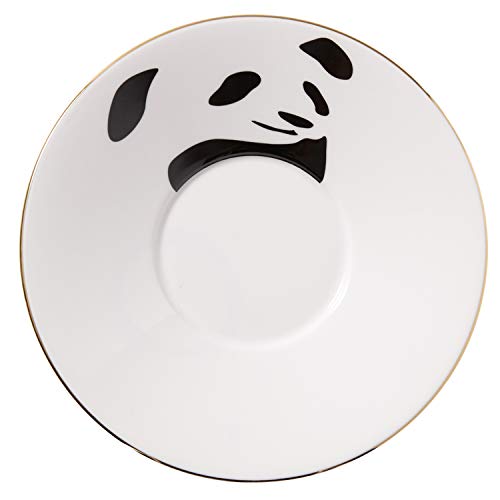 Luycho] Rounded Mirror Cup & Saucer_Giant Panda_11oz