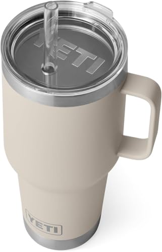 YETI Rambler Trinkbecher Mit Trinkhalmdeckel, Cape Taupe, 35 oz (1 l)