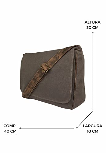 Lenna's Pasta Carteiro de Lona A003 Cinza