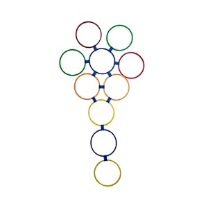 Hopscotch Ring Game Multi-gekleurde plastic ringen en connectoren voor binnen- of buitengebruik Creative Play Set voor…