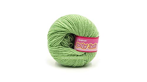 Image of Vardhman BabySoft Knitting Yarn | 100% Acrylic Wool | 4 Ply | Thin Knitting & Crocheting Hook Thread & Lightweight | Special Baby Wool | 150 Grams (6 Balls of 25g) | Machine Washable | Ideal for Blankets, Hats, Booties Ultra-Soft for Baby Sweaters, Blankets, Caps, Socks, Soft toys, Art & craft | Available in multicolors - (BBL008 - Pista Green)