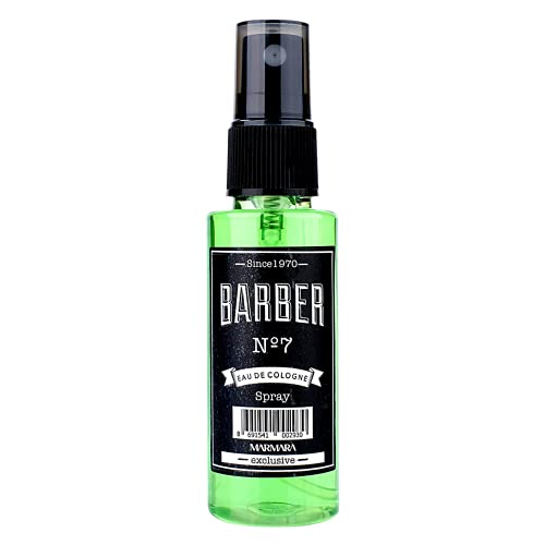 BARBER MARMARA No.7 Mini Eau de Cologne Pump-spray Herren (1x 50ml) Aftershave Men - Duftwasser für Unterwegs - Herrenduft Reisegröße - 70° Alkohol | Duftfläschchen mit Zerstäuber