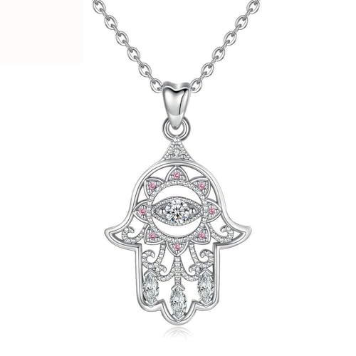 Collier pendentif main argent 925 porte-bonheur bijoux fins mix