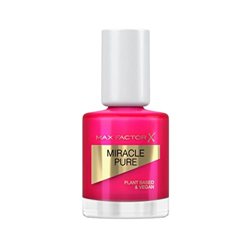 Max Factor Smalto Unghie Miracle Pure Nail Colour, Smalto 100% Vegano, con Formula Traspirante, Asciuga Velocemente, Formato 12 ml, Colore 265 Fiery Fuchsia